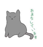 もっちりグレー猫の使いやすいスタンプ（個別スタンプ：10）