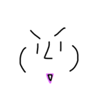 顔文字のモジコとモジオ（個別スタンプ：2）