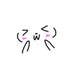 顔文字のモジコとモジオ（個別スタンプ：12）