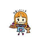 女の子の1日6v6（個別スタンプ：7）