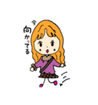 女の子の1日6v6（個別スタンプ：8）