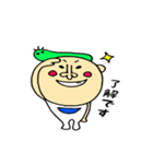 毎日使える 青虫君と男の子（個別スタンプ：5）