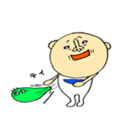 毎日使える 青虫君と男の子（個別スタンプ：30）