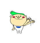 毎日使える 青虫君と男の子（個別スタンプ：40）