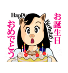 天晴れ！ブタさん系オフィス嬢たちのヤバ顔（個別スタンプ：2）