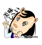 天晴れ！ブタさん系オフィス嬢たちのヤバ顔（個別スタンプ：7）