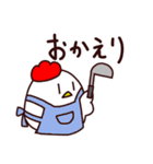 走るニワトリ。（個別スタンプ：11）