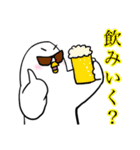 おかしなしろいとり（個別スタンプ：28）