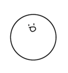 丸顔ってつらいわぁ…（個別スタンプ：1）