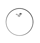 丸顔ってつらいわぁ…（個別スタンプ：4）