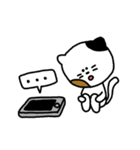 あほ顔ミケねこ（個別スタンプ：1）