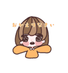 ふわふわかわいい女の子たち（個別スタンプ：6）