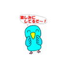 青いマメルリハインコ（個別スタンプ：16）