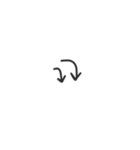 モノトーン絵文字（個別スタンプ：7）