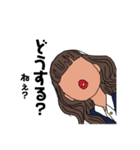 女子高生(ロングヘア)（個別スタンプ：5）