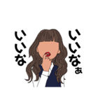 女子高生(ロングヘア)（個別スタンプ：9）