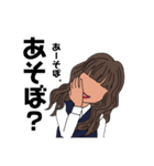 女子高生(ロングヘア)（個別スタンプ：12）