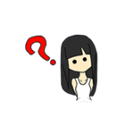 雨の日女の子とかたつむりのスタンプ（個別スタンプ：3）