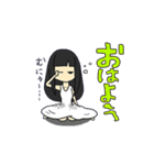 雨の日女の子とかたつむりのスタンプ（個別スタンプ：8）