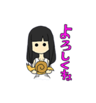 雨の日女の子とかたつむりのスタンプ（個別スタンプ：11）