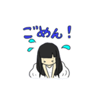 雨の日女の子とかたつむりのスタンプ（個別スタンプ：12）