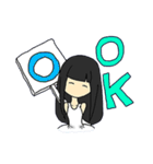 雨の日女の子とかたつむりのスタンプ（個別スタンプ：14）