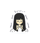 雨の日女の子とかたつむりのスタンプ（個別スタンプ：17）