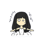 雨の日女の子とかたつむりのスタンプ（個別スタンプ：18）