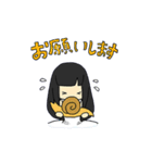 雨の日女の子とかたつむりのスタンプ（個別スタンプ：19）