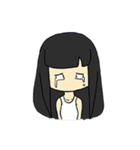 雨の日女の子とかたつむりのスタンプ（個別スタンプ：25）