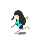 雨の日女の子とかたつむりのスタンプ（個別スタンプ：26）
