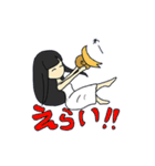 雨の日女の子とかたつむりのスタンプ（個別スタンプ：35）