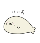 ずっと無表情を貫くあざらしくん（個別スタンプ：3）