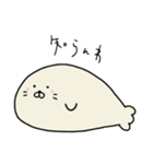 ずっと無表情を貫くあざらしくん（個別スタンプ：5）