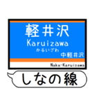 長野 しなの線 駅名 シンプル＆いつでも（個別スタンプ：1）