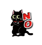 キモかわスタンプ♡黒猫withキジトラ白（個別スタンプ：3）