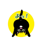 キモかわスタンプ♡黒猫withキジトラ白（個別スタンプ：6）