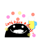 くろいやつ。（個別スタンプ：30）