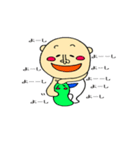 毎日使う 青虫君ときもかわ男の子（個別スタンプ：3）