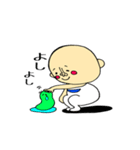毎日使う 青虫君ときもかわ男の子（個別スタンプ：4）