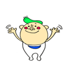 毎日使う 青虫君ときもかわ男の子（個別スタンプ：21）