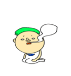 毎日使う 青虫君ときもかわ男の子（個別スタンプ：24）
