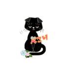 いたずら黒猫「クー」（個別スタンプ：14）