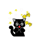 いたずら黒猫「クー」（個別スタンプ：16）