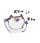 おかっぱねこ文字入り（個別スタンプ：17）