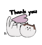 おかっぱねこ文字入り（個別スタンプ：21）