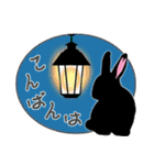 ダックスとうさぎのシルエットで日常会話（個別スタンプ：10）