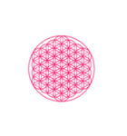開運 フラワーオブライフ 赤色（個別スタンプ：3）