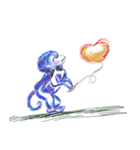 手描きの動物の日常行動（個別スタンプ：2）