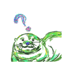 手描きの動物の日常行動（個別スタンプ：4）